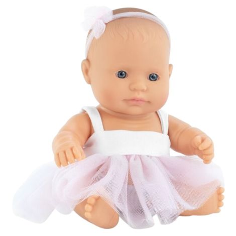 Papusa bebelus fetita caucaziana 21 cm cu rochita roz, corp parfumat, colectia My Friends and Me - imagine 6